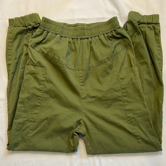 Olive Green Cargo Joggers - Picture 2 of 2